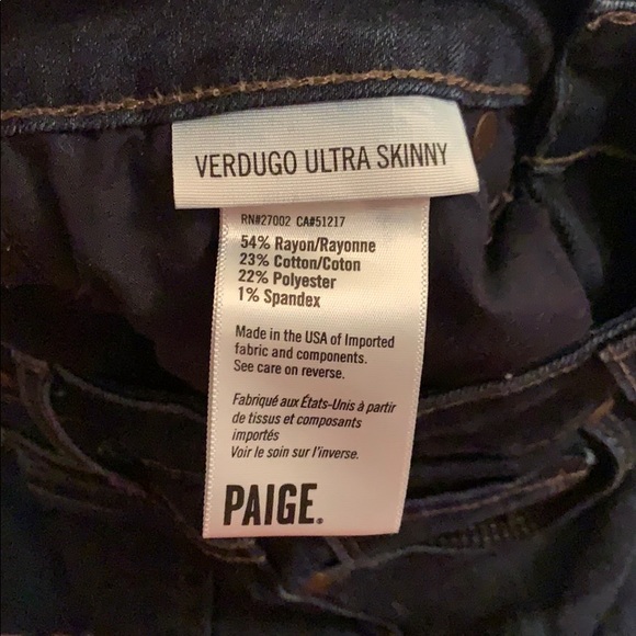 Paige Dark Wash Skinny Jean - Picture 4 of 4